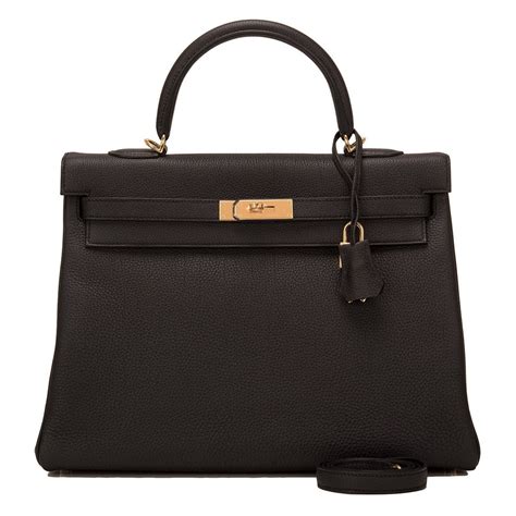 hermes kelly 35cm black togo|HERMES Togo Kelly Retourne 35 Black .